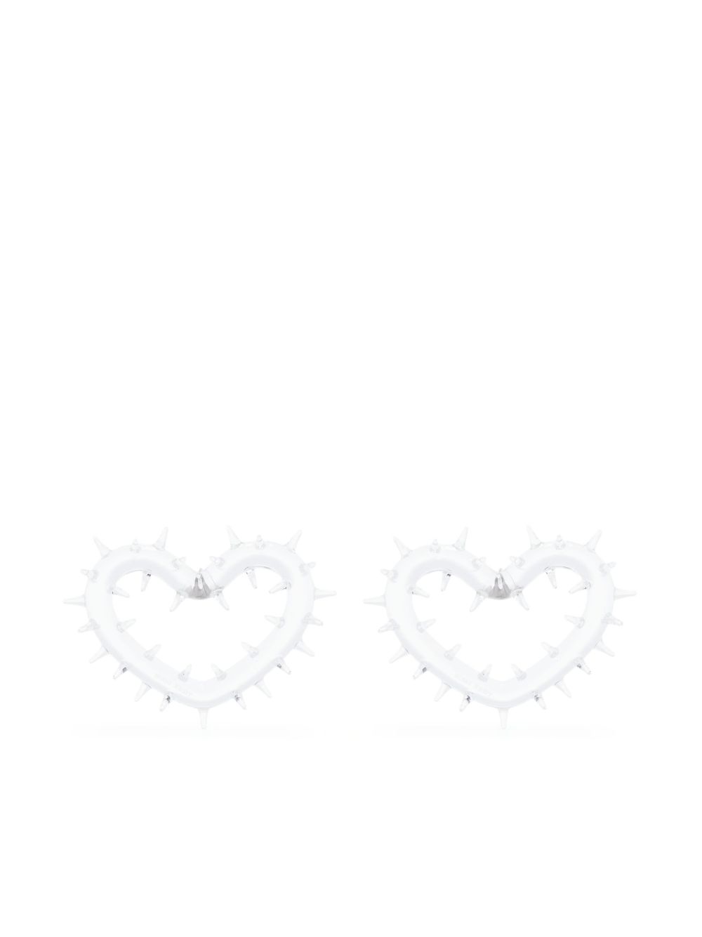 Hugo Kreit Spiky Heart 透明耳环 - 中性色