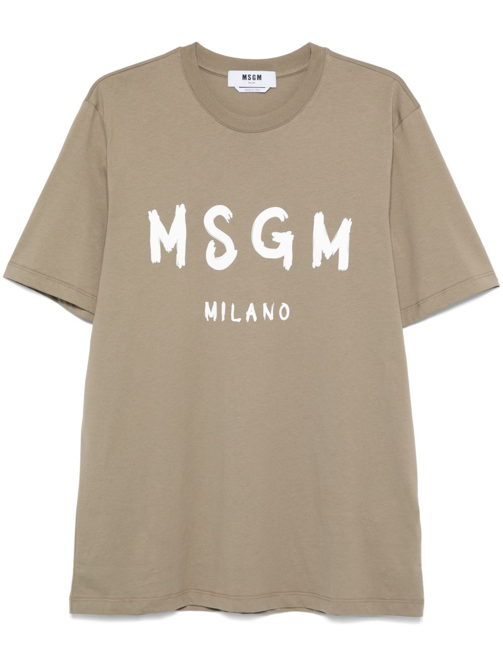 MSGM logo印花T恤 - 绿色