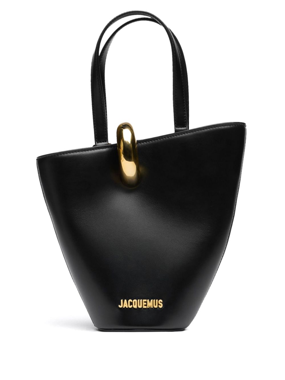 Jacquemus Le Petit Bambola 皮质托特包 - 黑色