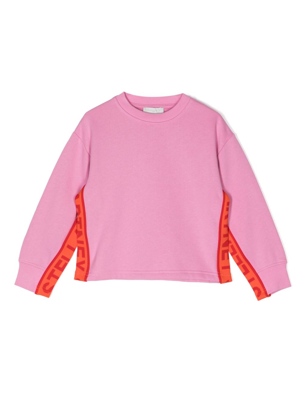 Stella McCartney Kids logo印花棉混纺卫衣 - 粉色