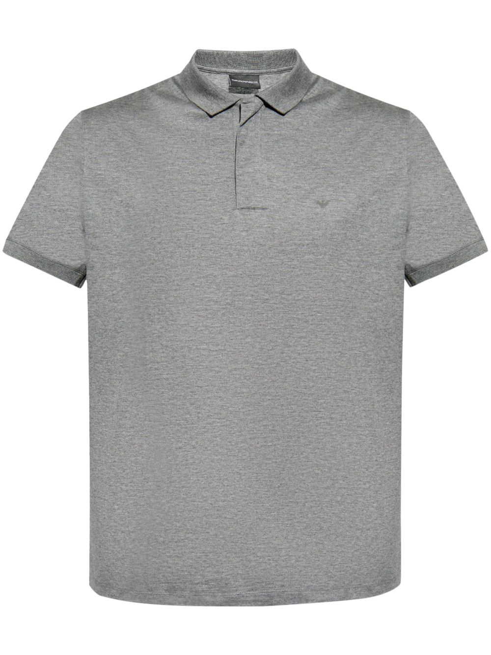 Emporio Armani logo刺绣polo衫 - 灰色