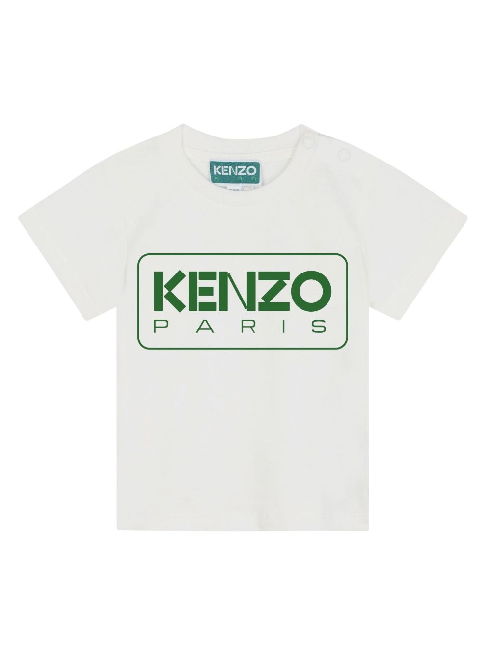Kenzo Kids logo印花棉T恤 - 白色