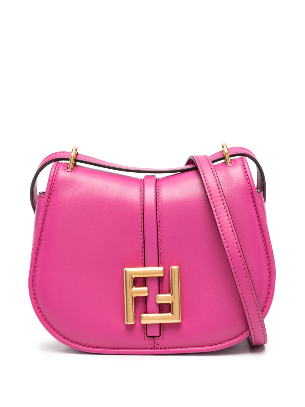 FENDI C'Mon 皮质小号斜挎包 - 紫色