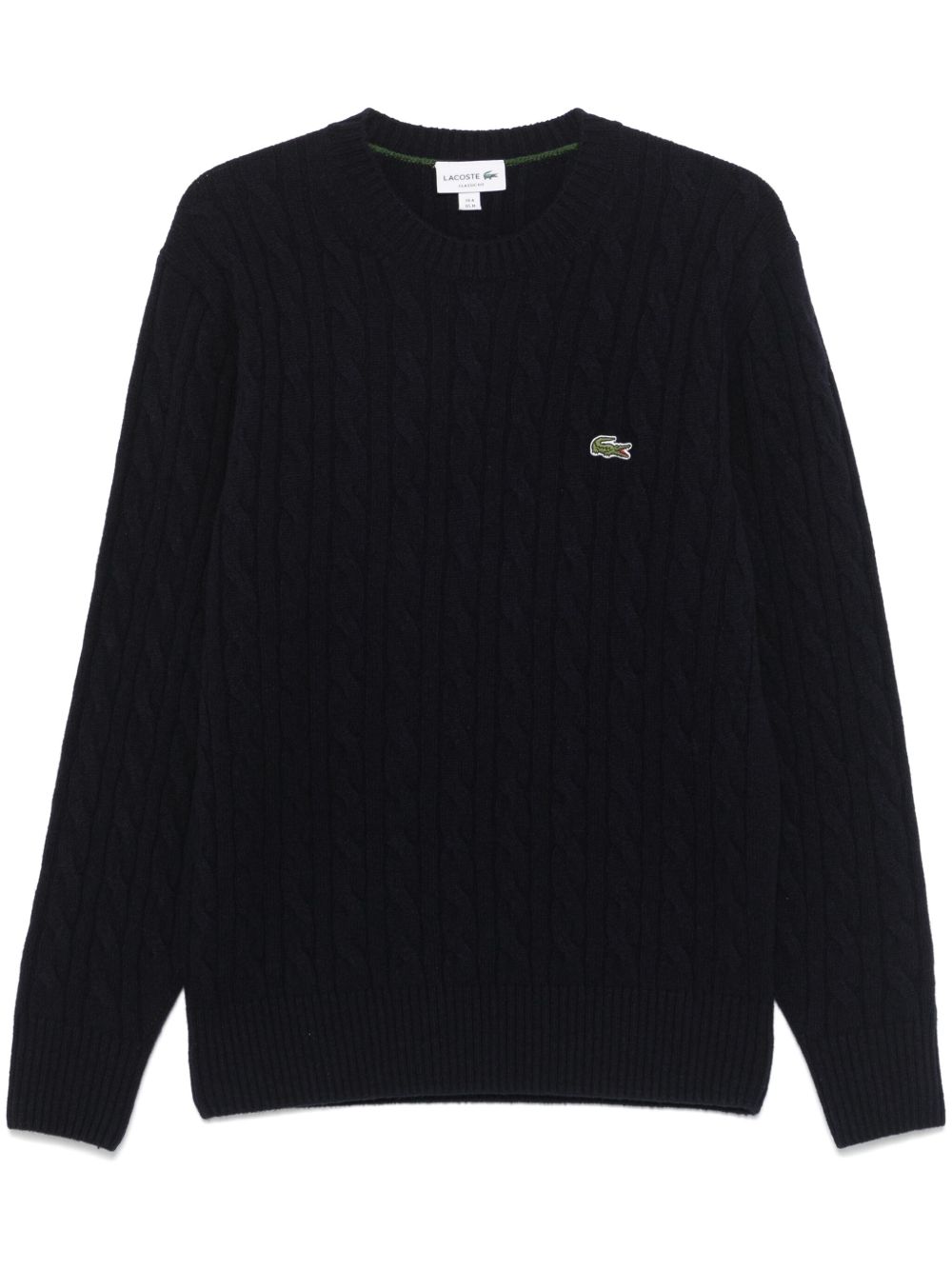 Lacoste 粗绞花针织毛衣 - 蓝色
