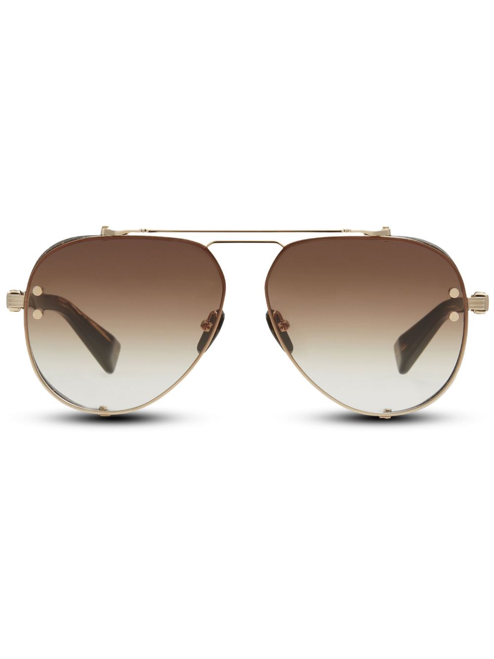 Balmain Eyewear Captaine 飞行员太阳眼镜 - 褐色
