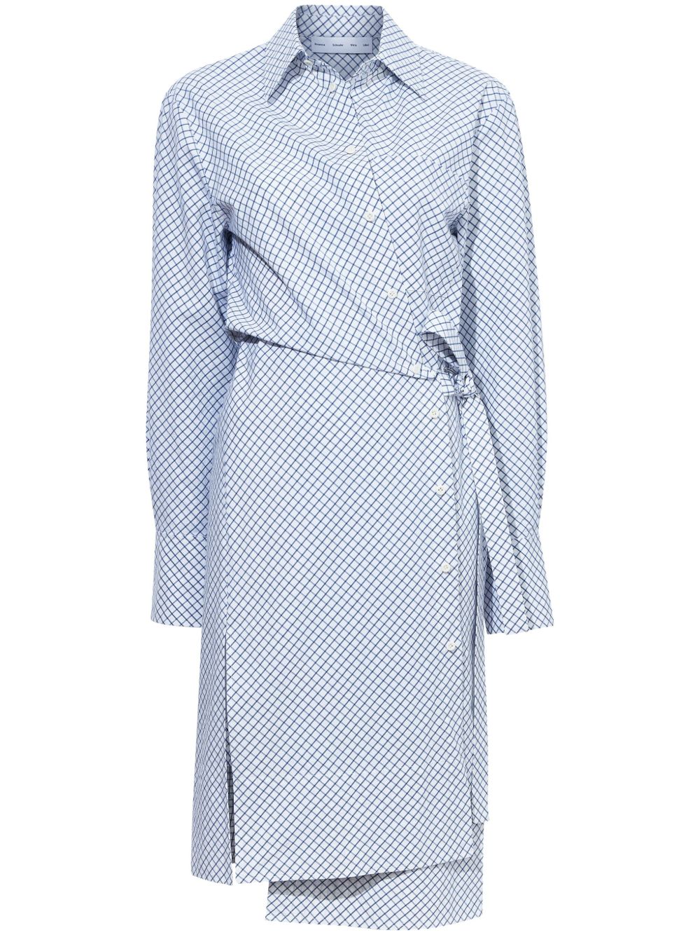 Proenza Schouler White Label Lane 染色纱线裹身式连衣裙 - 白色