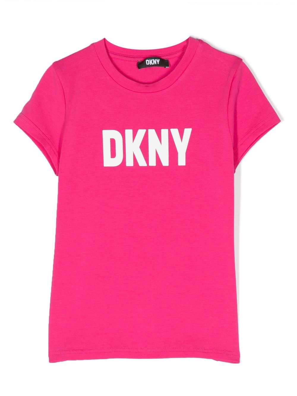 Dkny Kids logo印花短袖T恤 - 粉色