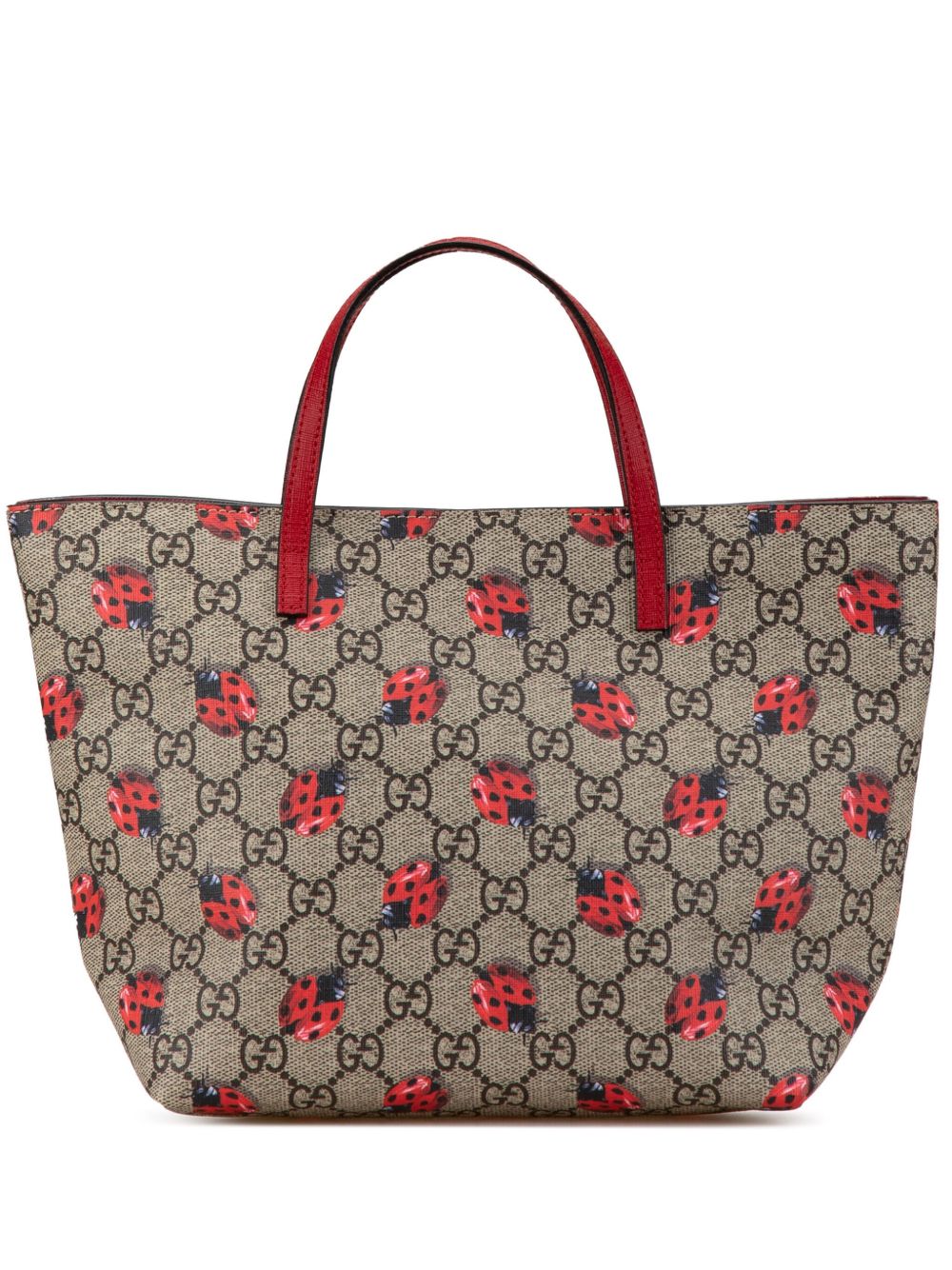 Gucci Pre-Owned GG Supreme Childrens Ladybug 手提包（2016-2024年典藏款） - 褐色