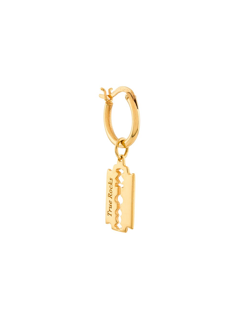 True Rocks razor hoop earrings - 金色