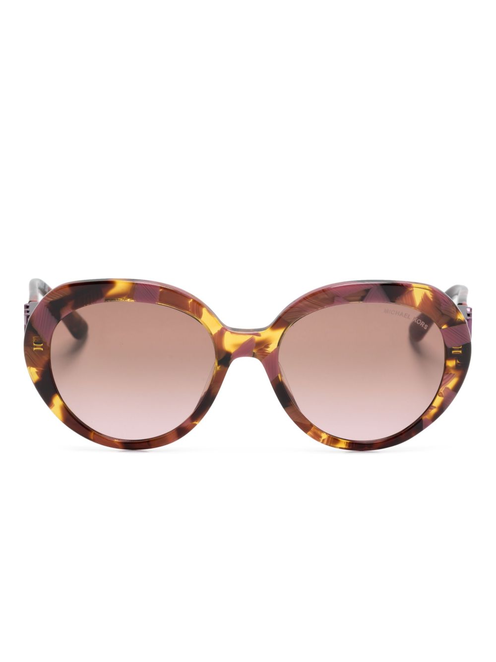 Michael Kors San Lucas 圆框太阳眼镜 - 褐色