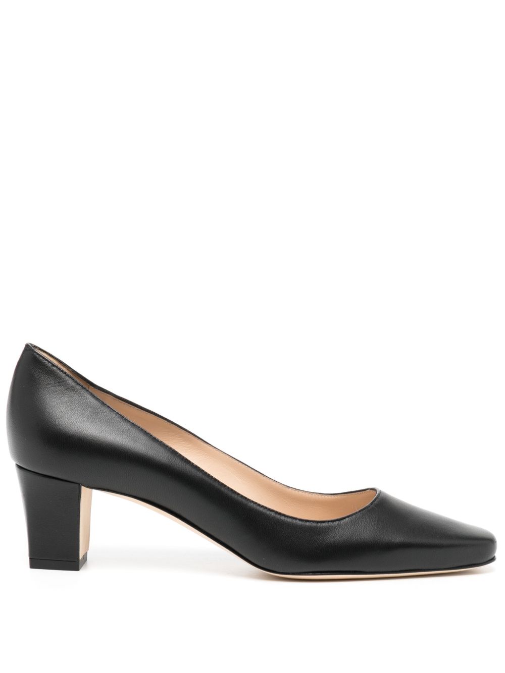 Manolo Blahnik Okkatopla 皮质中跟鞋 - 黑色