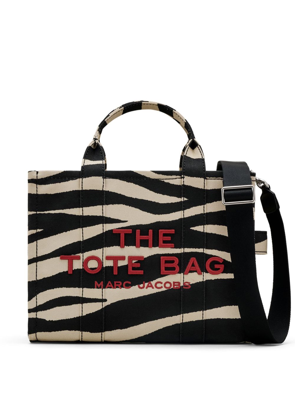 Marc Jacobs 斑马纹手提包 - 黑色