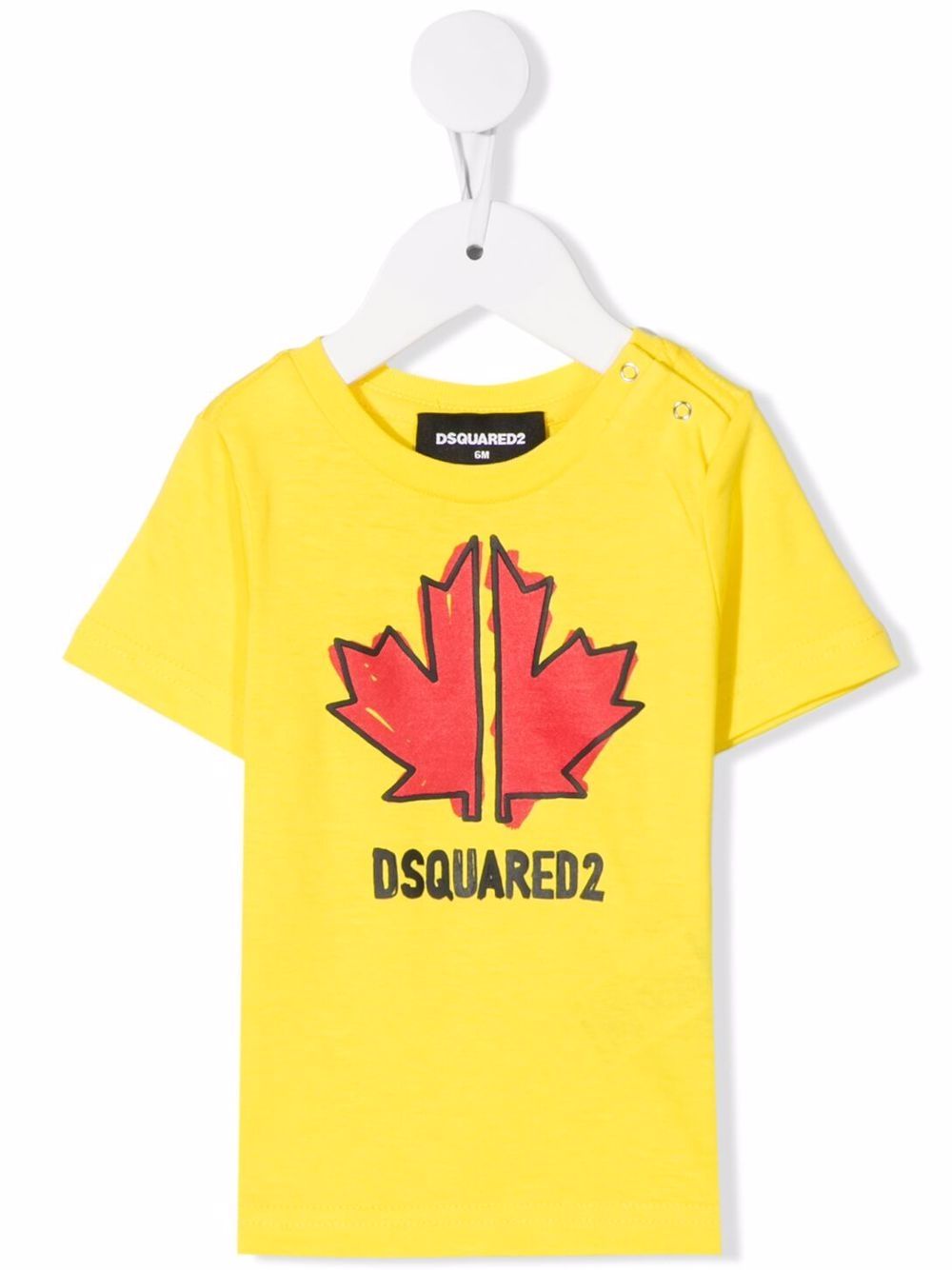 DSQUARED2 KIDS D2次方 logo印花棉质T恤 - 黄色