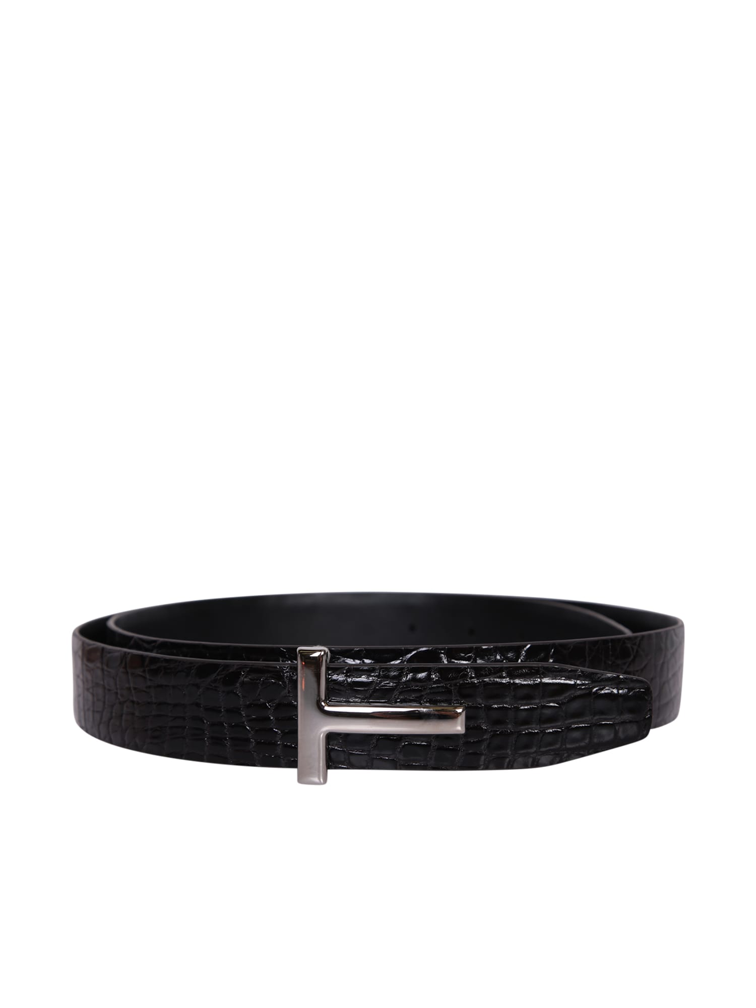 Tom Ford Crocodile Skin Effect Black Belt