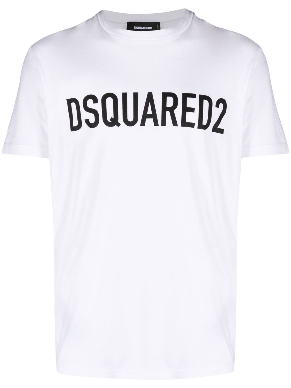 DSQUARED2 logo印花圆领T恤 - 白色