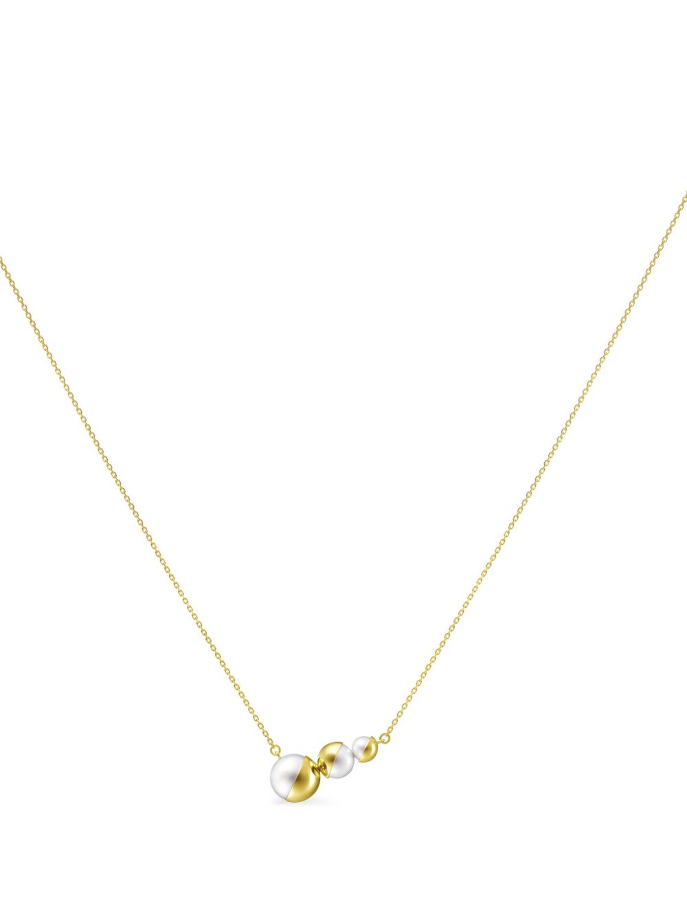 TASAKI M/G TASAKI ARLEQUIN SLASHED 18k黄金淡水珍珠项链 - 金色