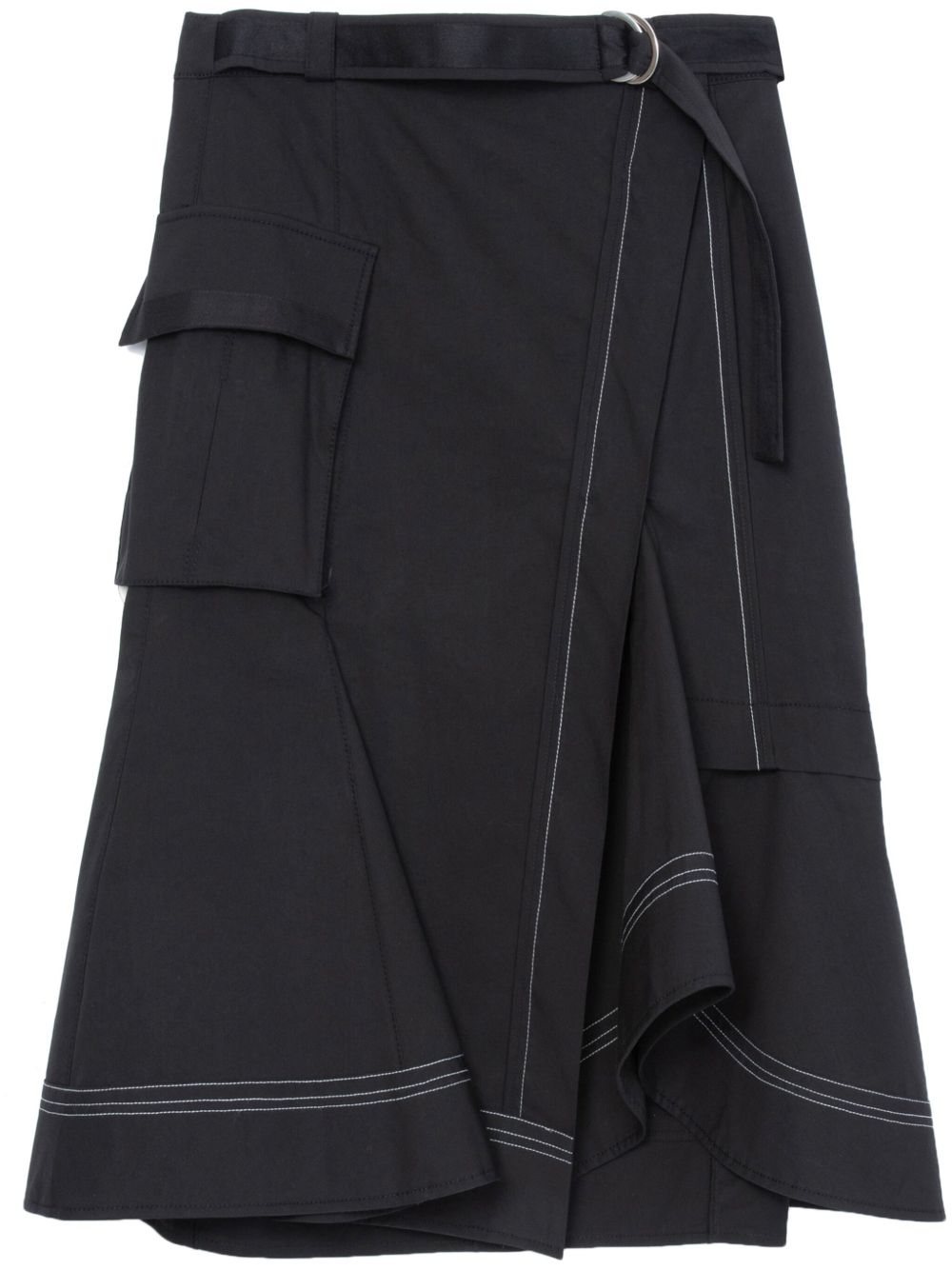 3.1 Phillip Lim 对比衬里半身裙 - 黑色