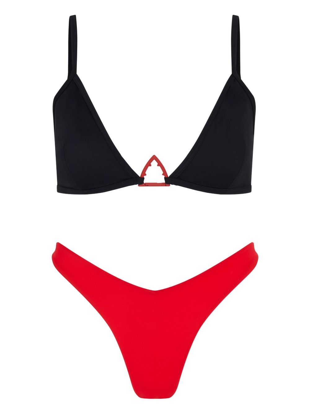 Let's Swim White Shark logo比基尼上装 - 黑色