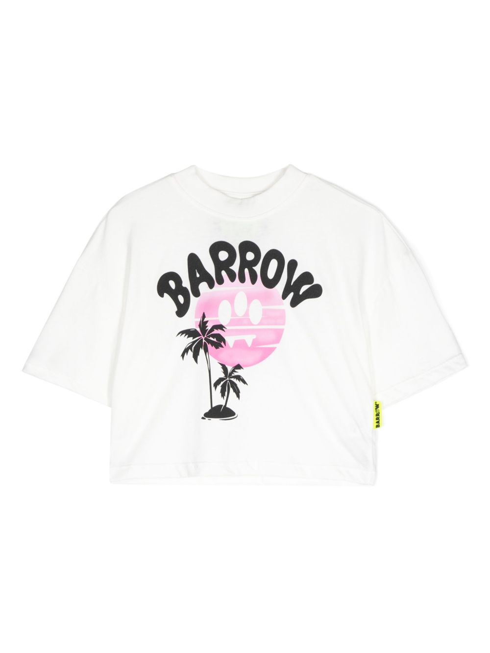 Barrow kids logo印花短款T恤 - 白色