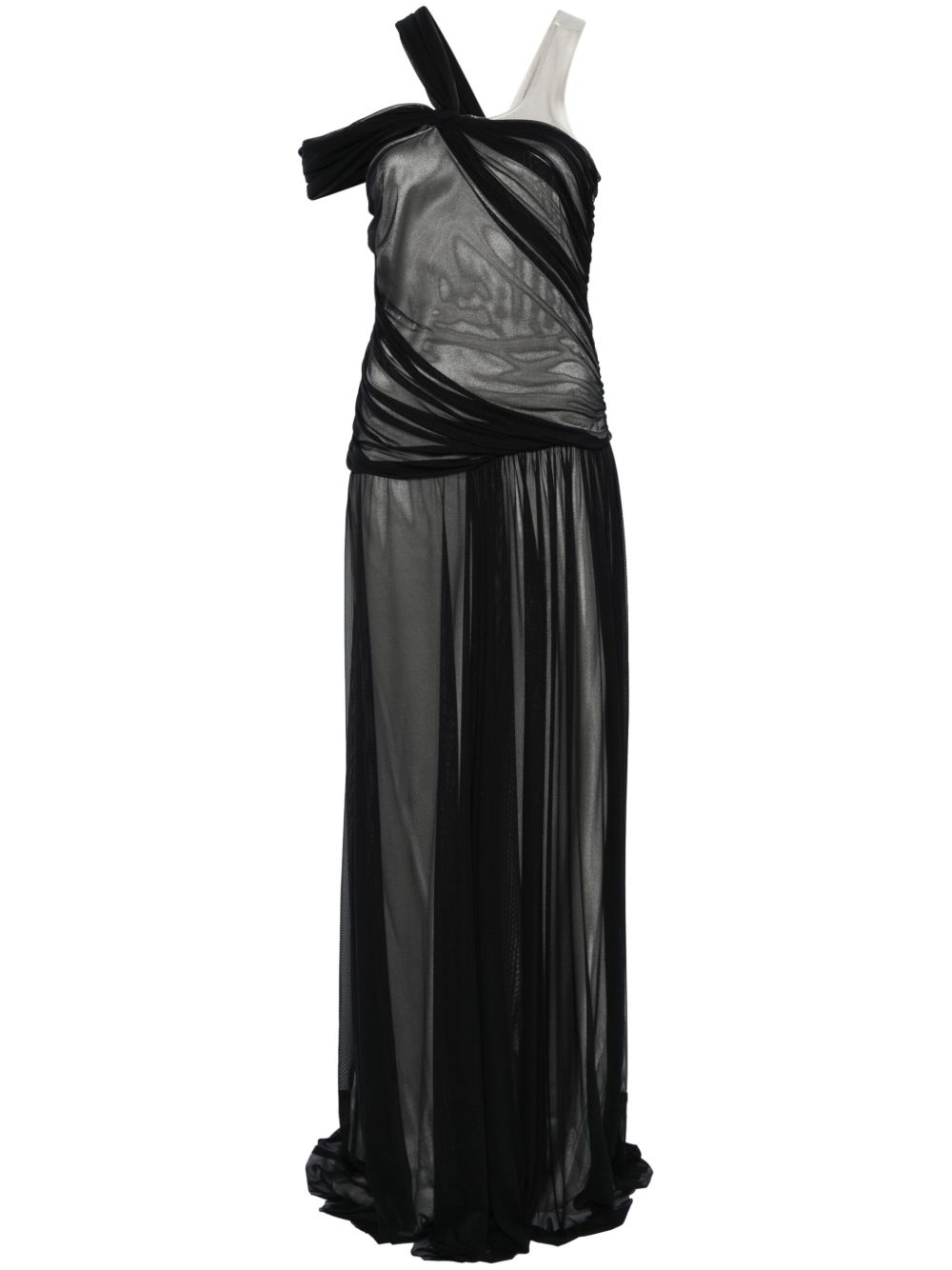 Alberta Ferretti 垂坠感礼服 - 黑色