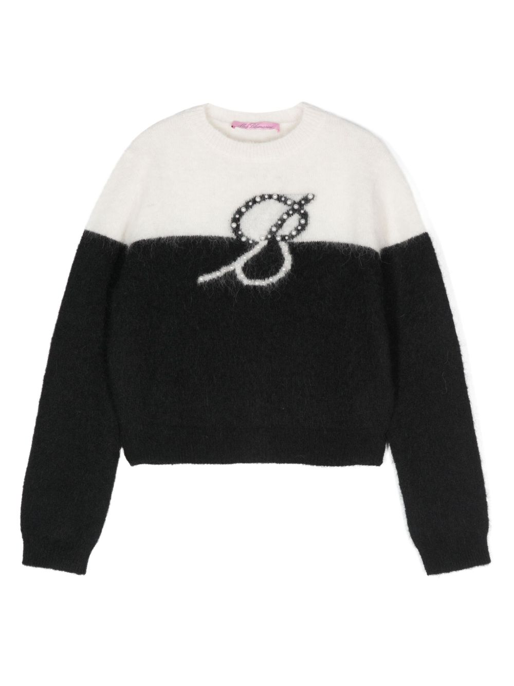 Miss Blumarine logo图案毛衣 - 黑色