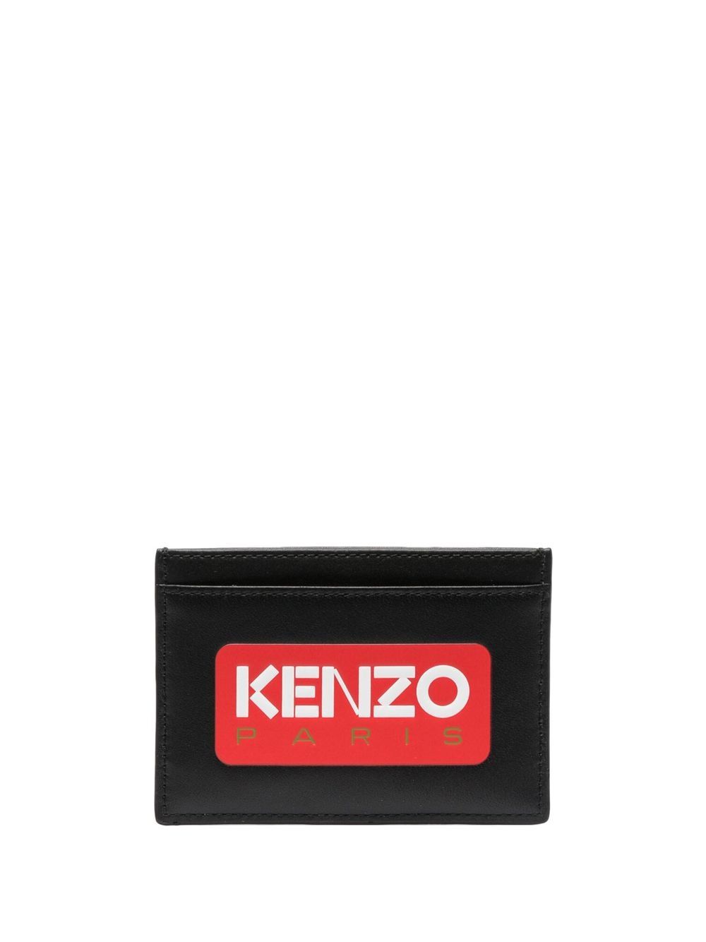 Kenzo 标贴皮质卡夹 - 黑色