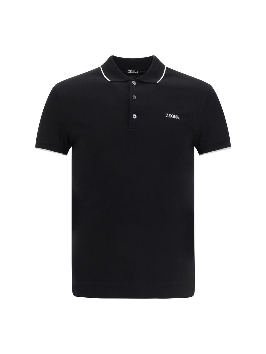 Zegna Embroidered Logo Polo Shirt