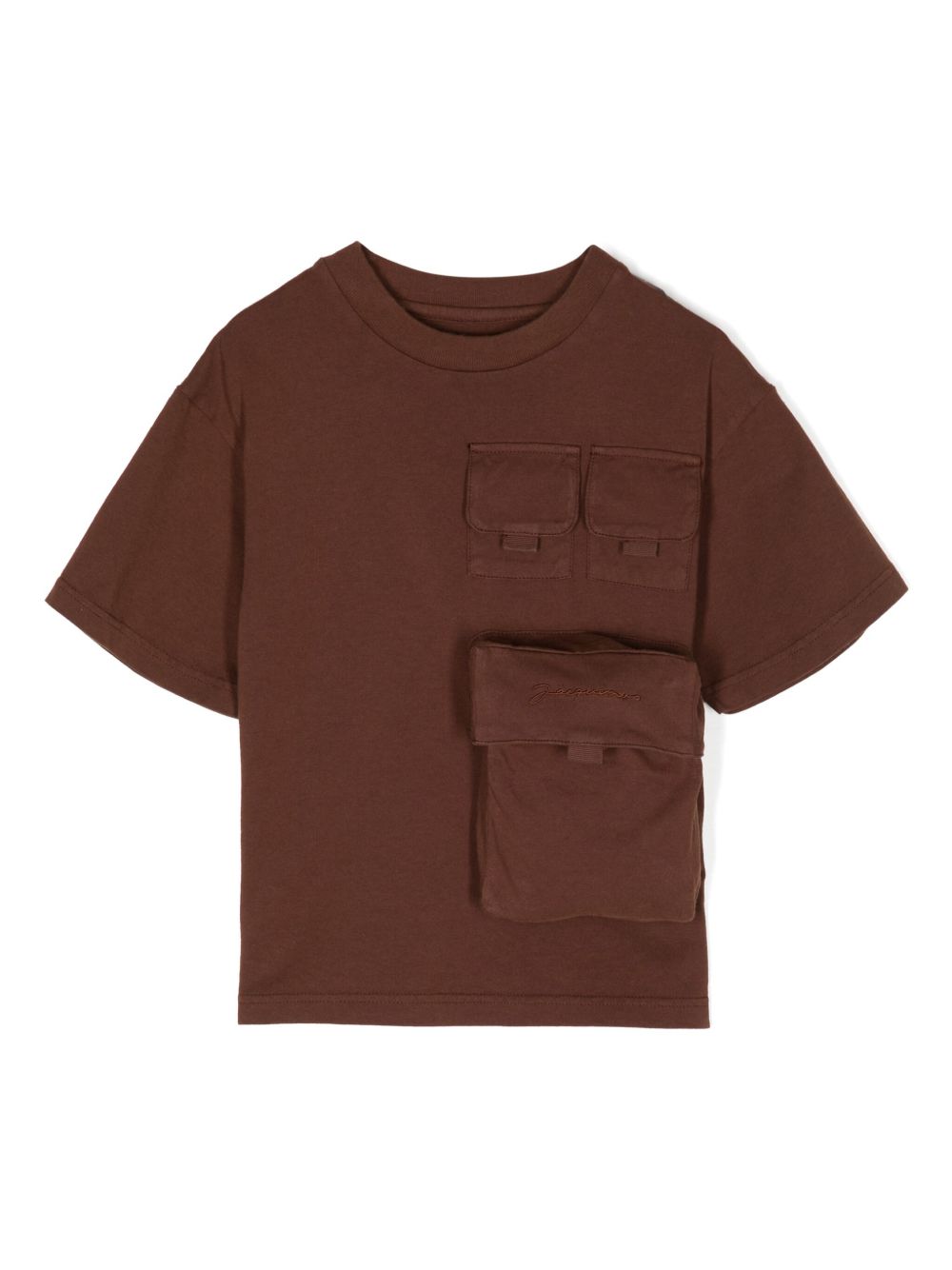 JACQUEMUS L'ENFANT Le Bolso 口袋细节棉T恤 - 褐色