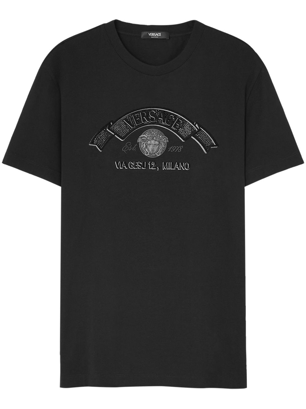 Versace Medusa Stamp 3D T恤 - 黑色