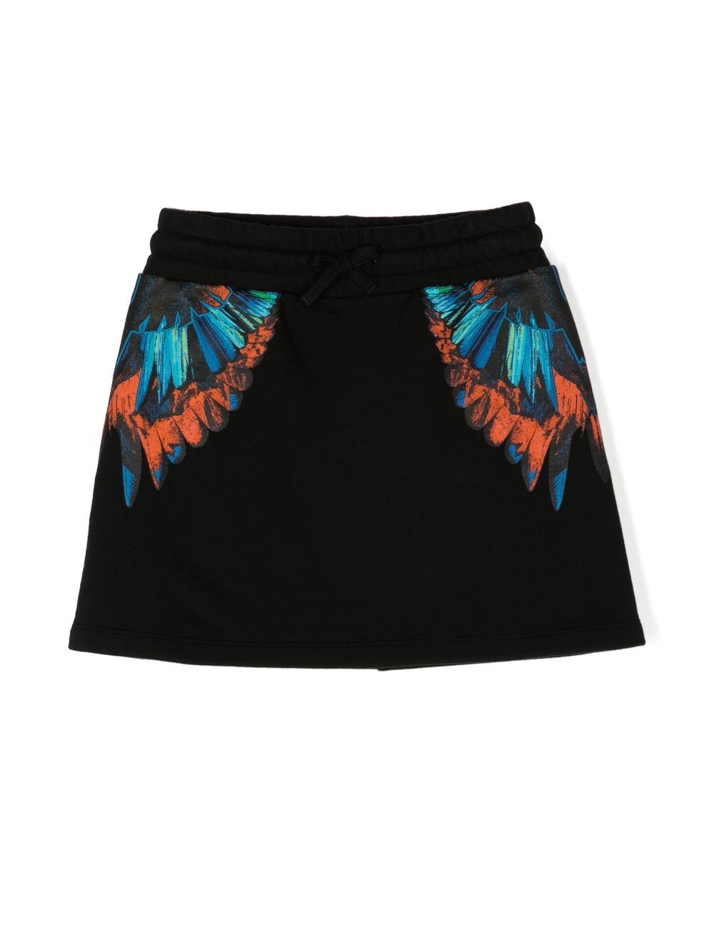Marcelo Burlon County Of Milan Kids Travel Wings 印花抽绳迷你半身裙 - 黑色