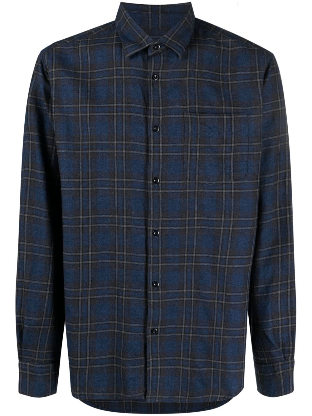 Woolrich 格纹长袖棉衬衫 - 灰色