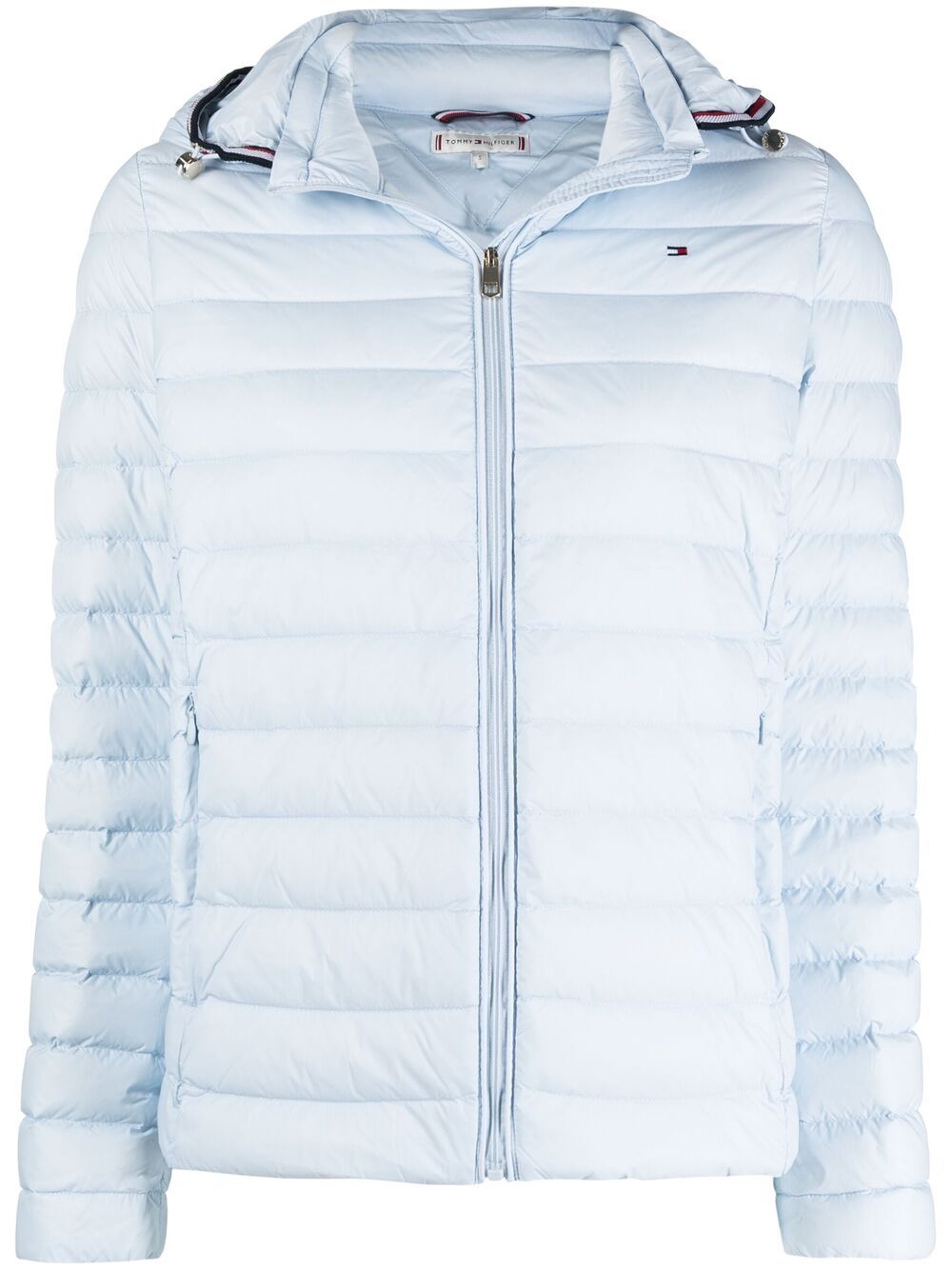 Tommy Hilfiger logo刺绣绗缝夹克 - 蓝色