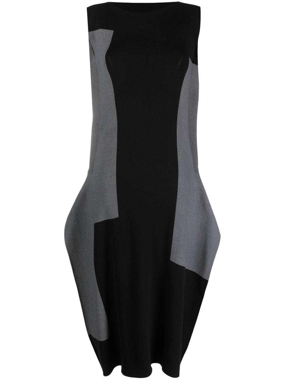 Issey Miyake Rectilinear Ap 中长连衣裙 - 黑色
