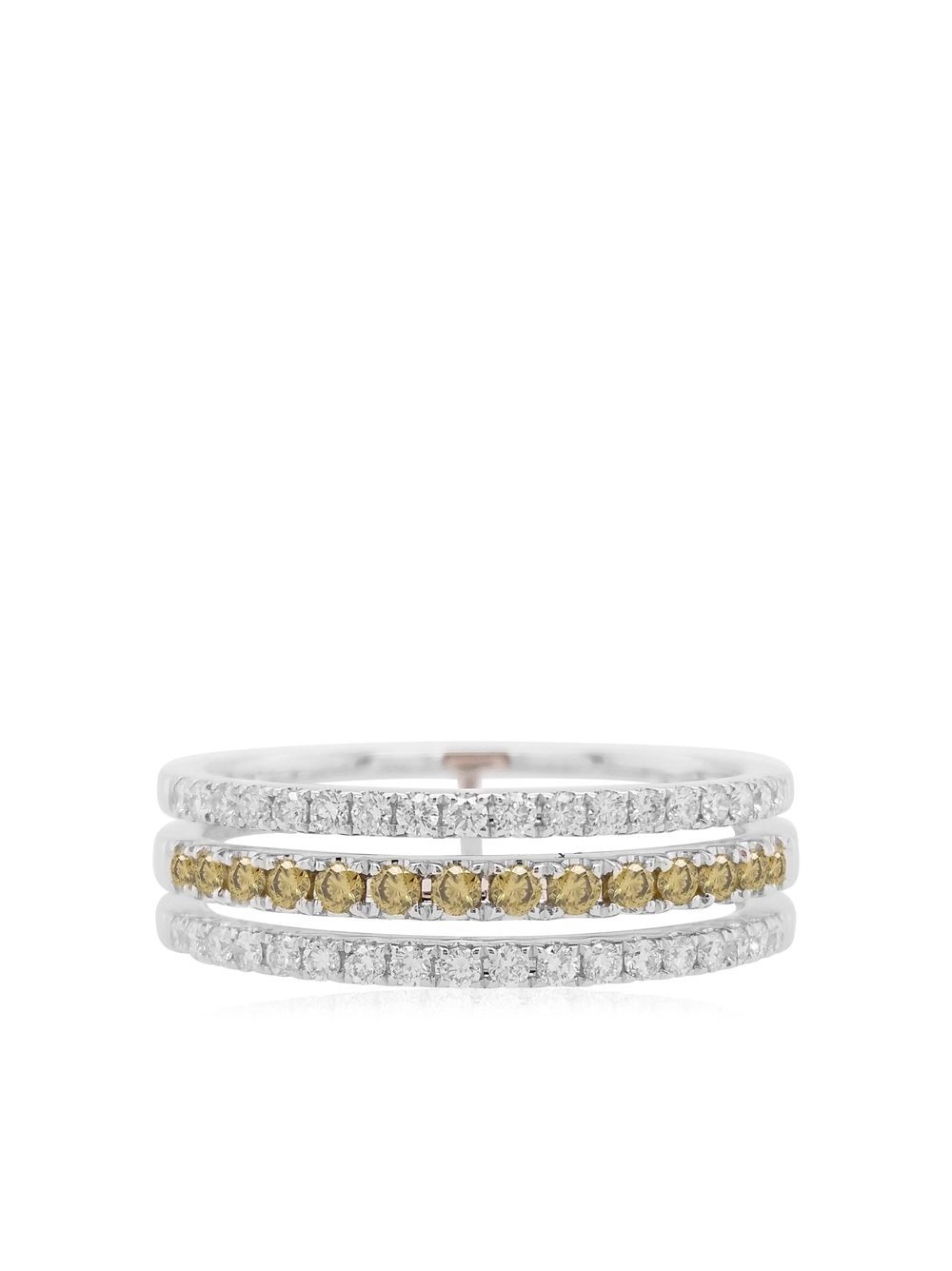 HYT Jewelry 18K白金钻石戒指 - 银色