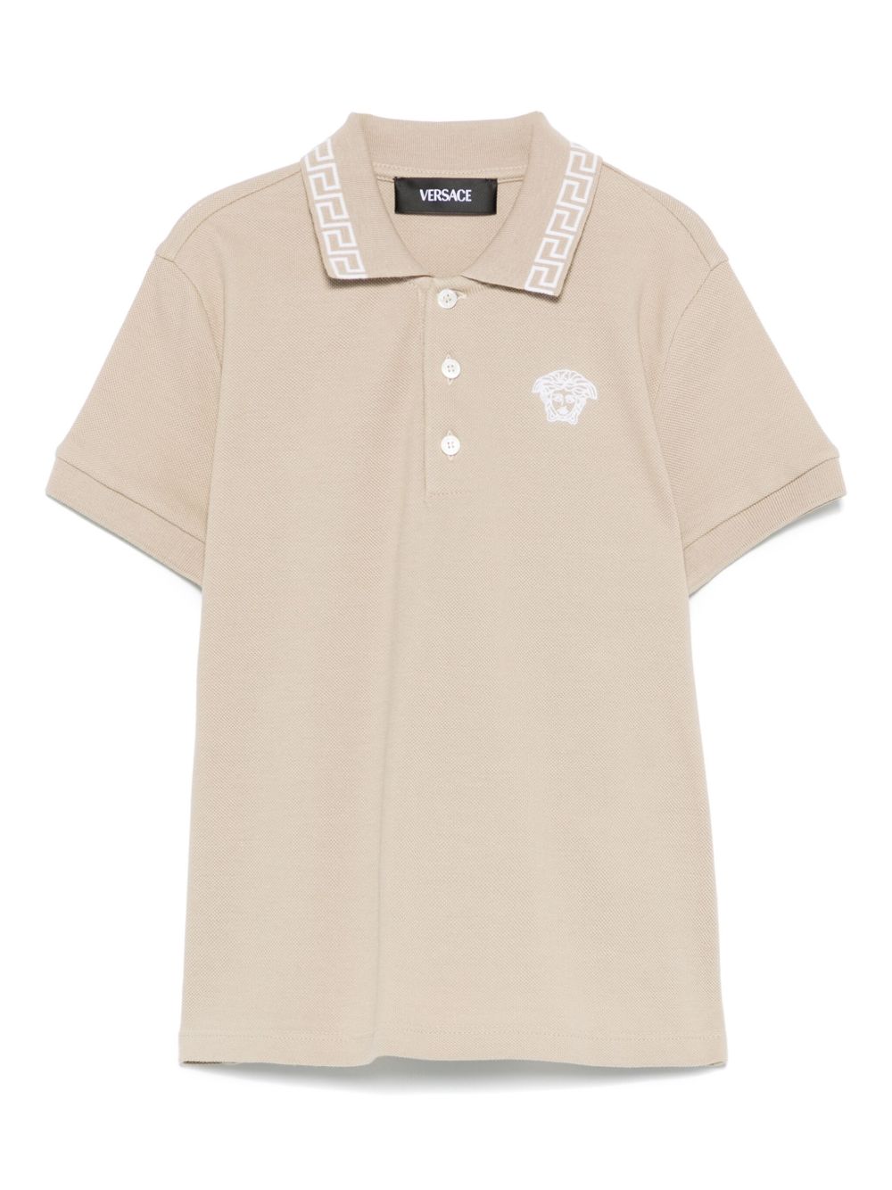 Versace Kids 美杜莎头刺绣polo衫 - 中性色