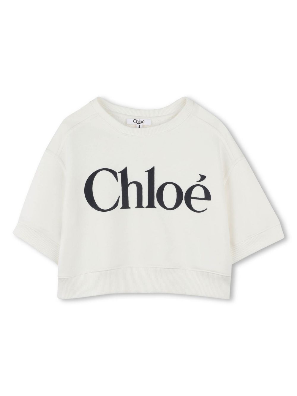 Chloé Kids logo印花卫衣 - 白色