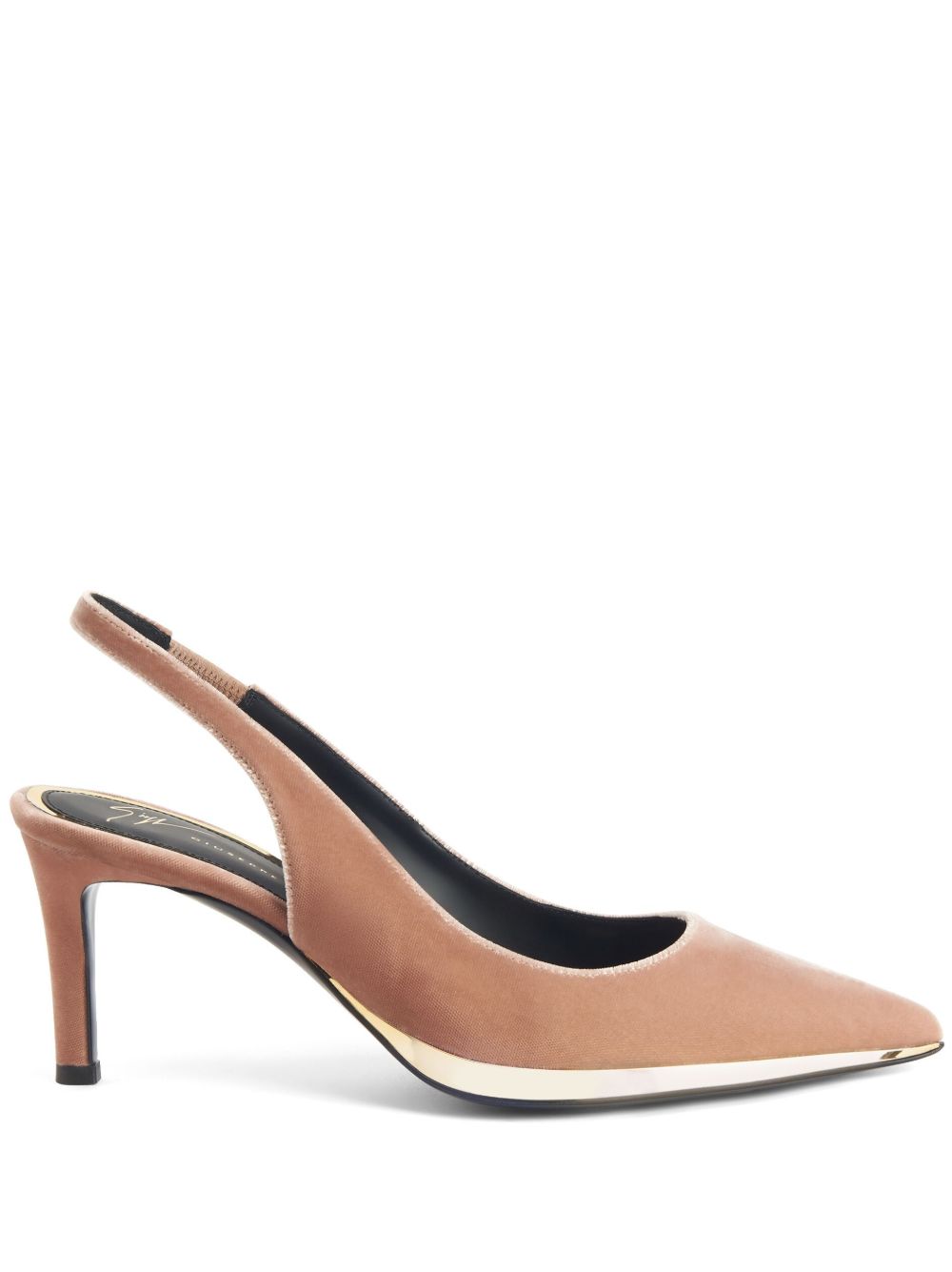 Giuseppe Zanotti Virgyn 裹踝尖头低跟鞋 - 褐色