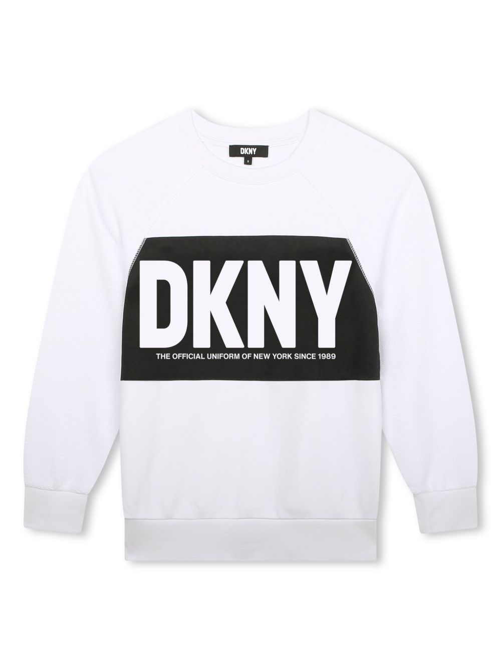 Dkny Kids logo印花棉卫衣 - 白色