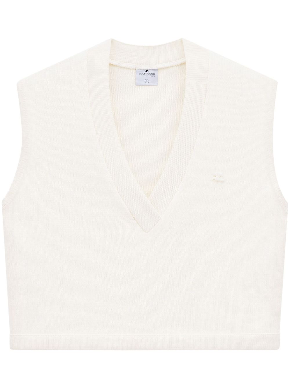 Courrèges Varsity logo贴花马甲 - 中性色