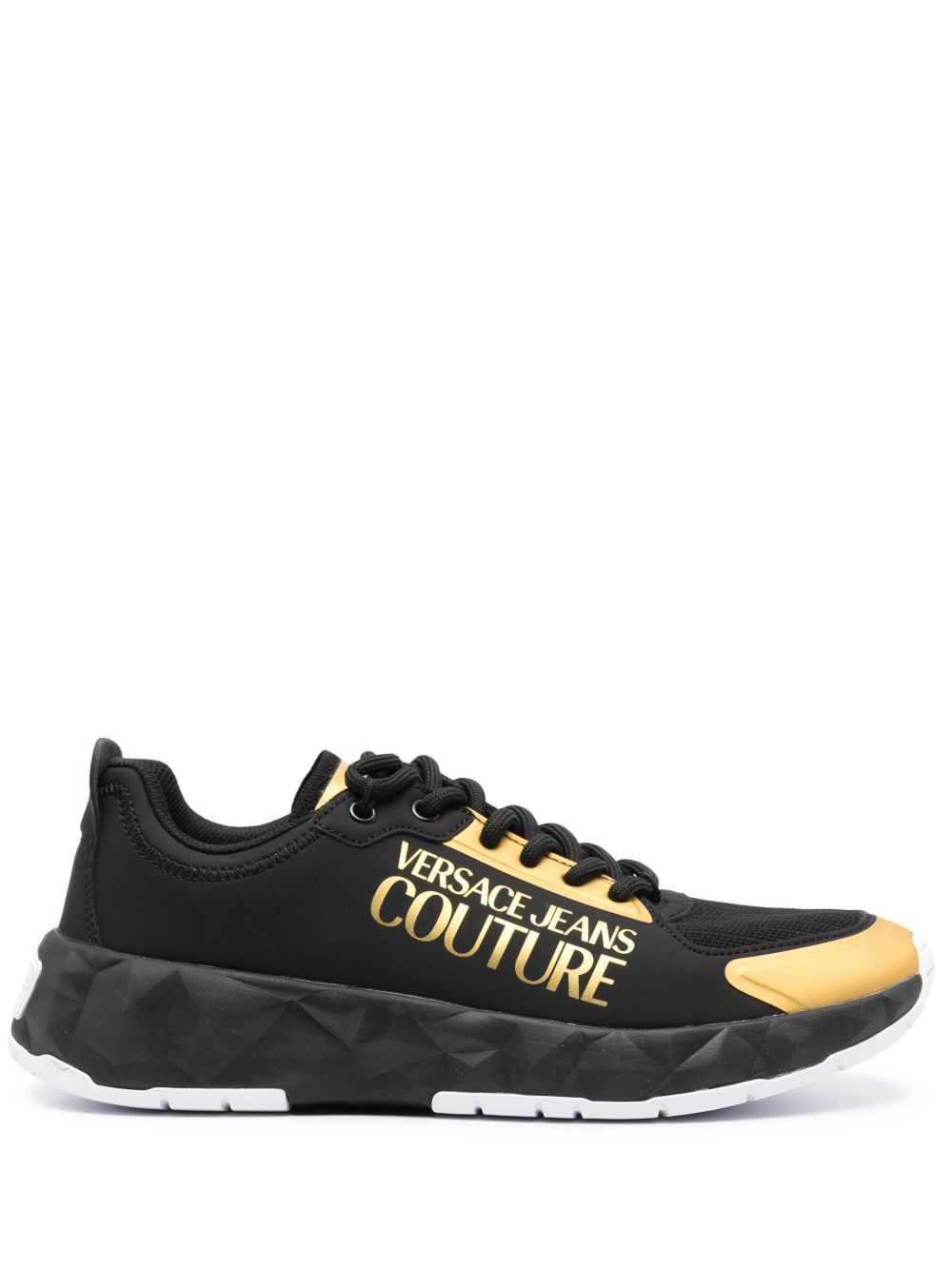 Versace Jeans Couture logo印花低帮运动鞋 - 黑色