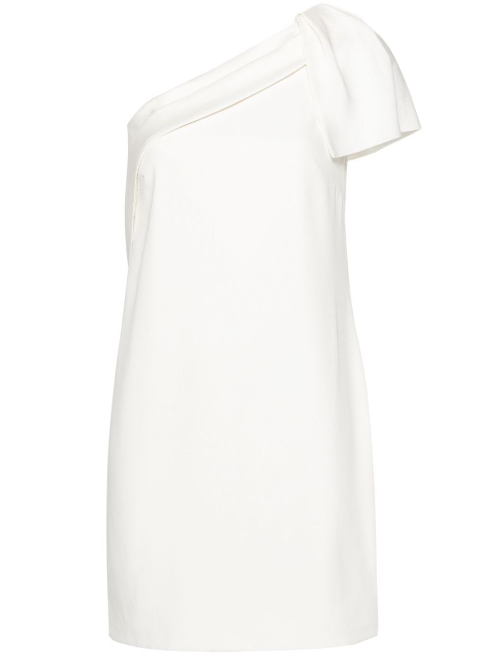 Roland Mouret 绉纱单肩迷你连衣裙 - 中性色