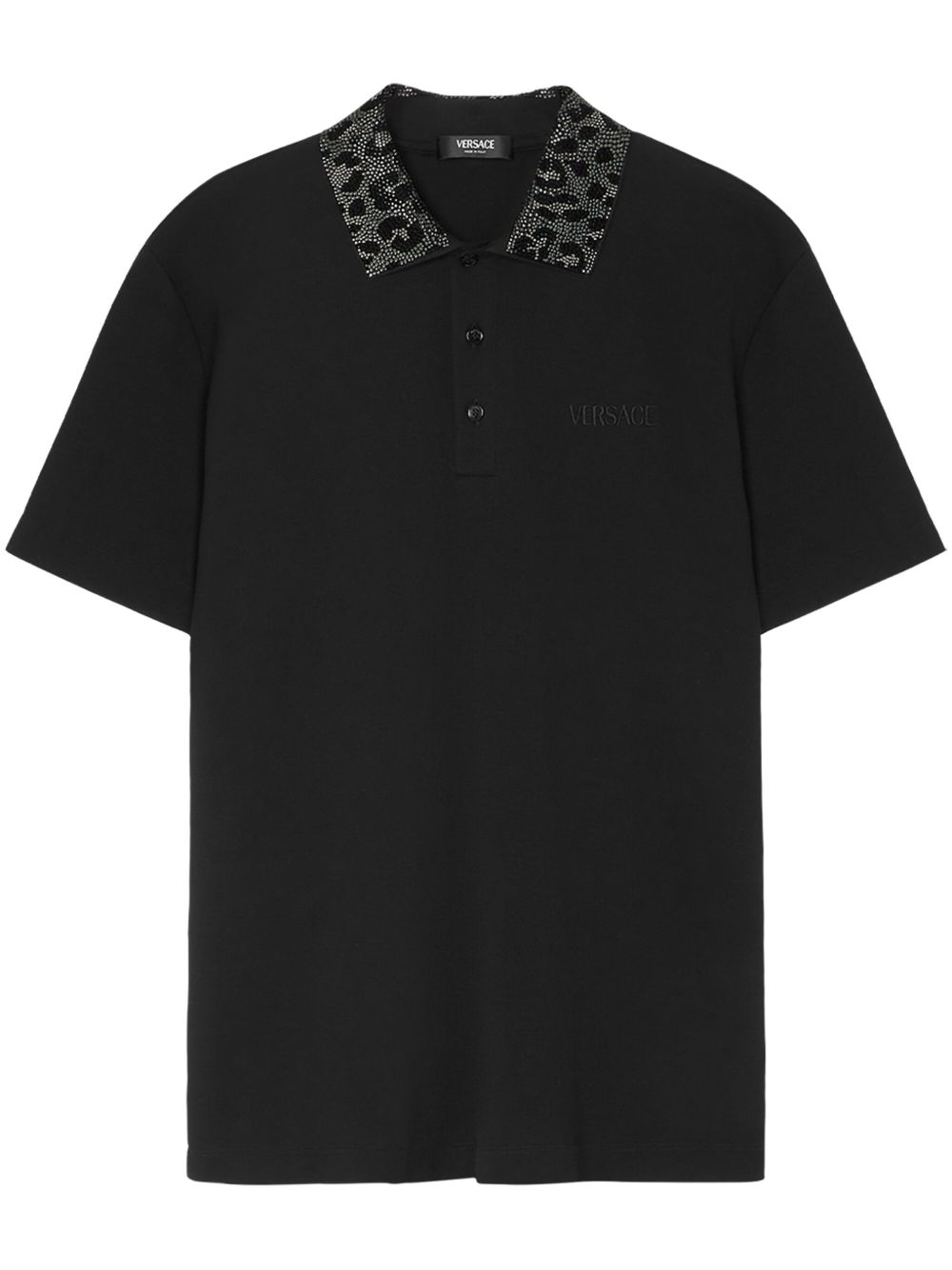 Versace 晶饰polo衫 - 黑色