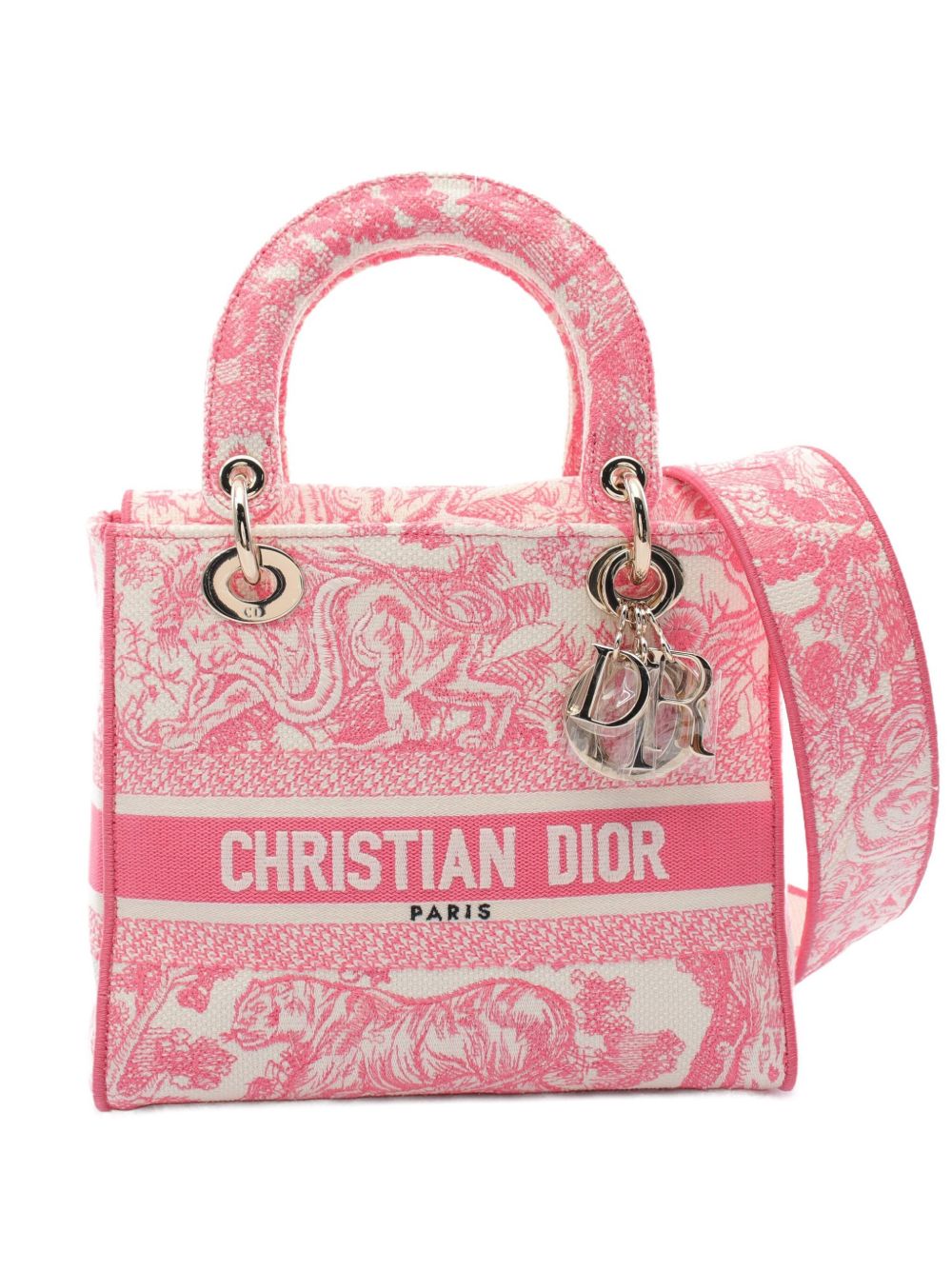 Christian Dior Pre-Owned Lady D-Lite 中号手提包（2020年代典藏款） - 粉色