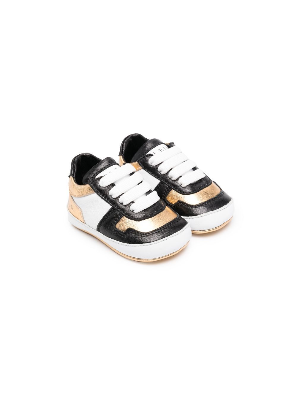 Philipp Plein Junior Newborn 系带板鞋 - 白色