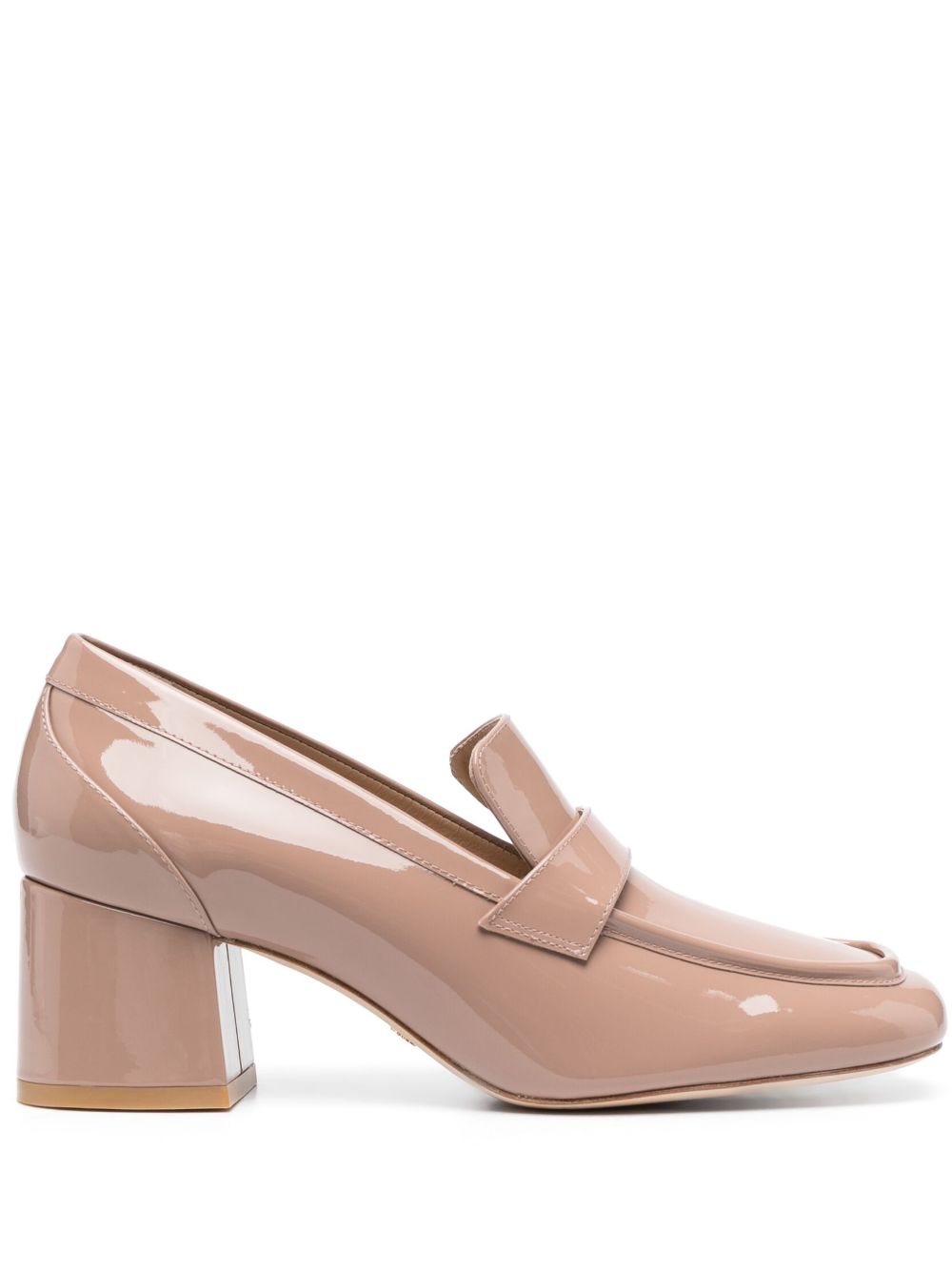 Stuart Weitzman Sleek 60 皮质中跟乐福鞋 - 中性色