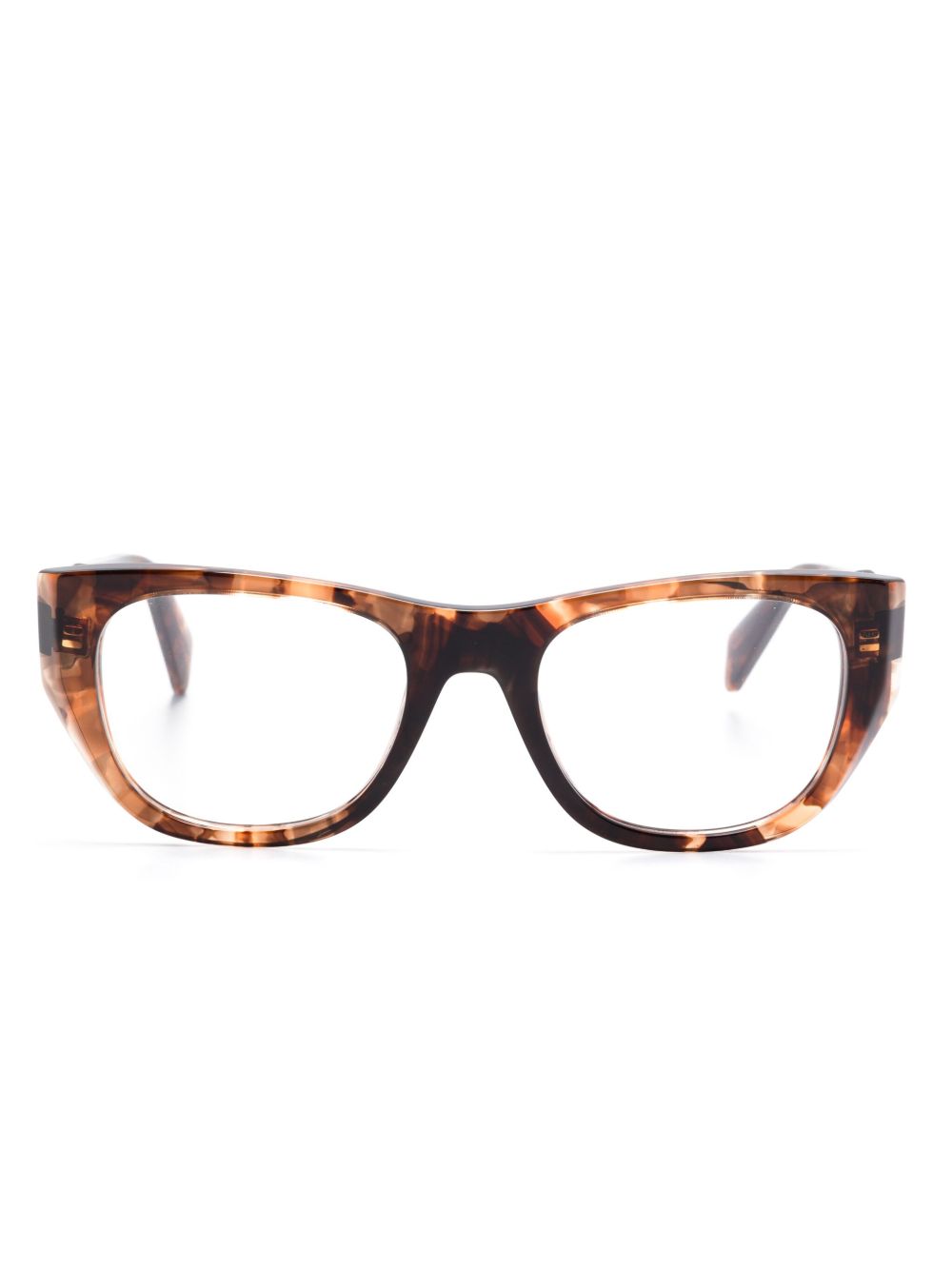 Prada Eyewear 猫眼框眼镜 - 褐色