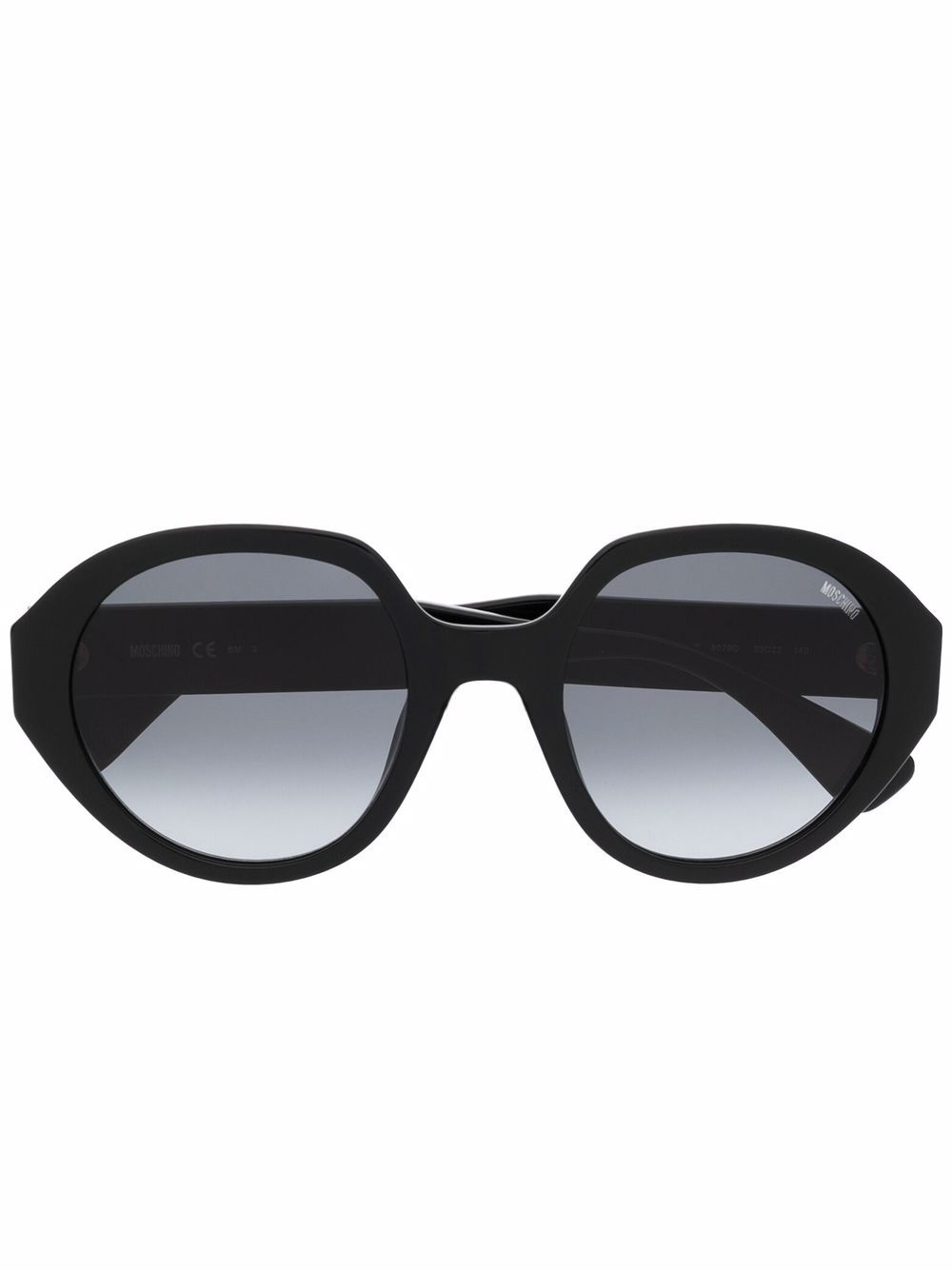 Moschino Eyewear 莫斯奇诺 渐色圆框太阳眼镜 - 黑色