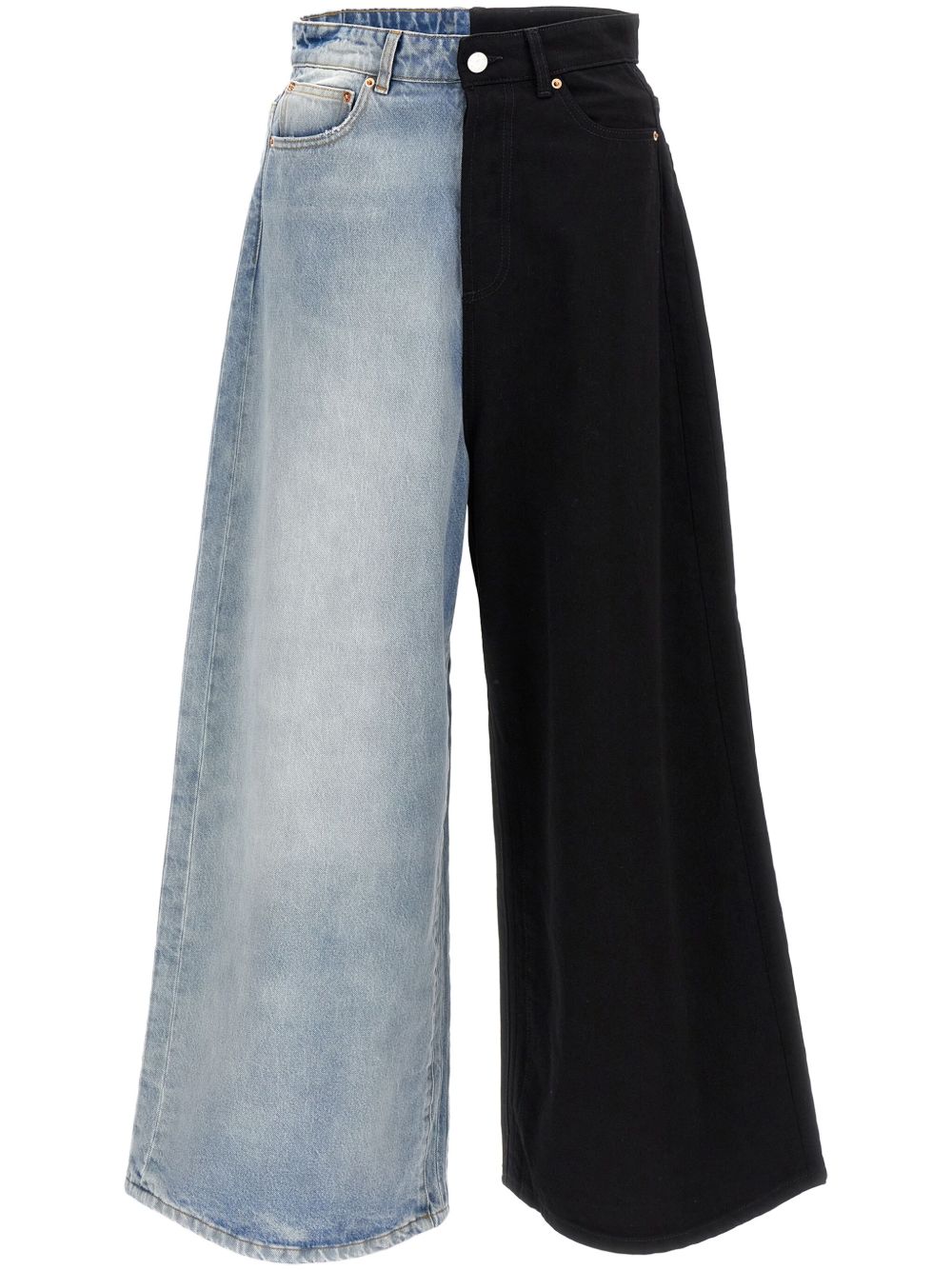 VETEMENTS 对比拼接牛仔裤 - 黑色