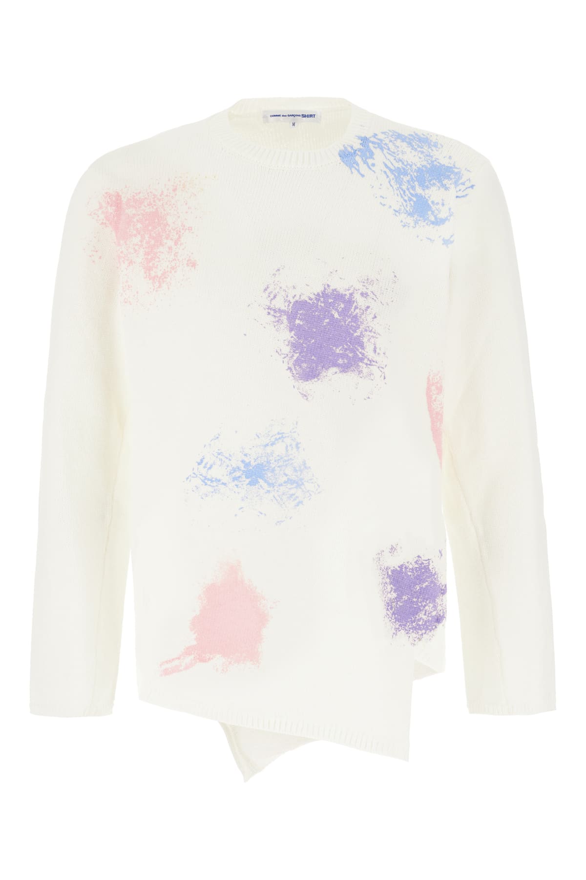 Comme des Garçons Shirt 白色聚酯纤维毛衣