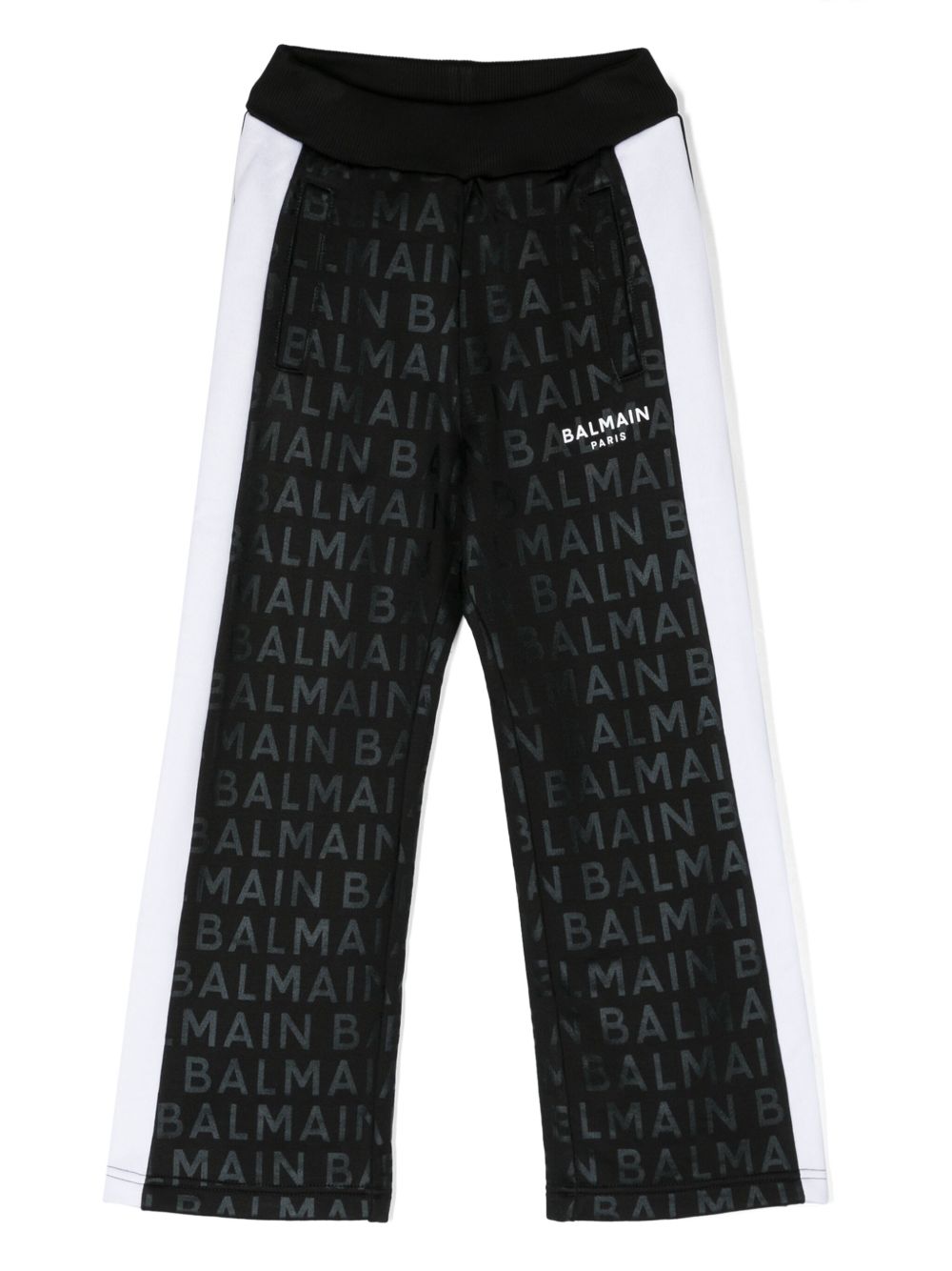 Balmain Kids logo印花运动裤 - 黑色